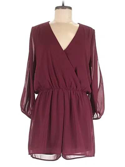 Pre-owned Lulus Casual Dress In Burgundy