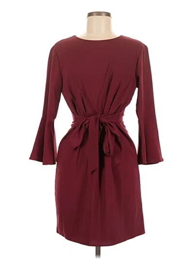 Pre-owned Lulus Casual Dress In Burgundy