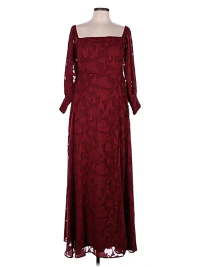 Pre-owned Lulus Casual Dress In Burgundy