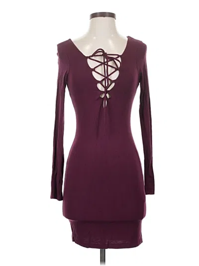 Pre-owned Lulus Casual Dress In Burgundy
