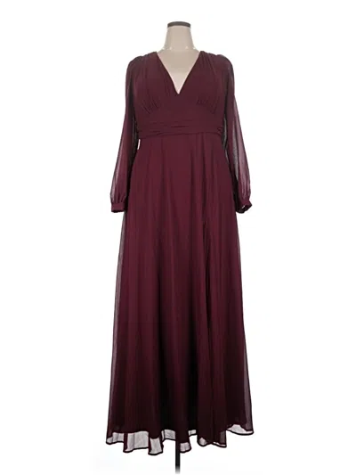 Pre-owned Lulus Casual Dress In Burgundy