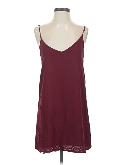Pre-owned Lulus Casual Dress In Burgundy