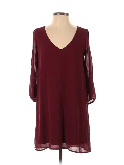 Pre-owned Lulus Casual Dress In Burgundy
