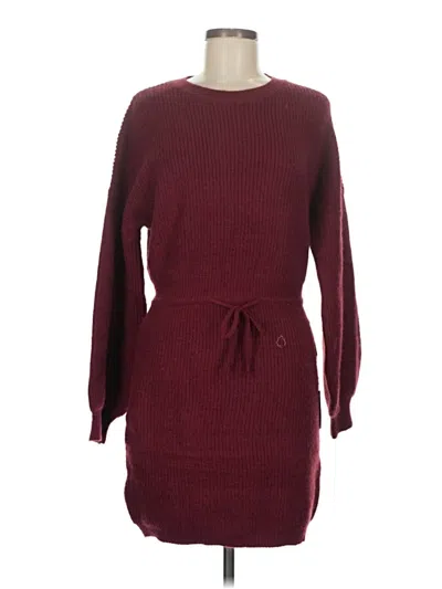 Pre-owned Lulus Casual Dress In Burgundy