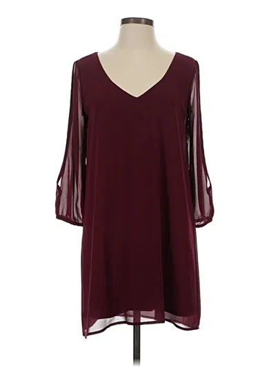 Pre-owned Lulus Casual Dress In Burgundy