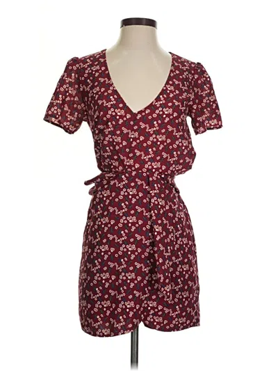 Pre-owned Lulus Casual Dress In Burgundy