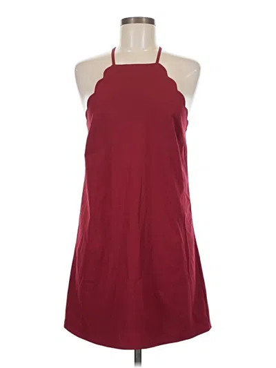 Pre-owned Lulus Casual Dress In Burgundy