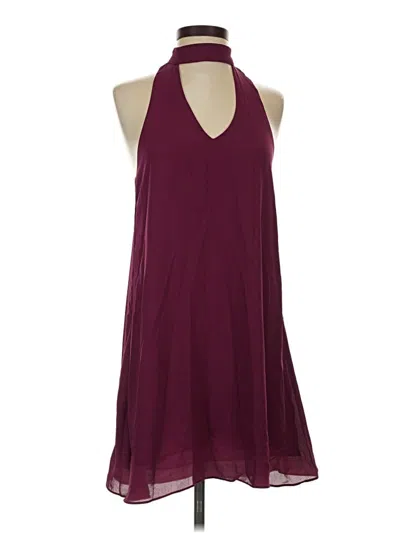 Pre-owned Lulus Casual Dress In Burgundy