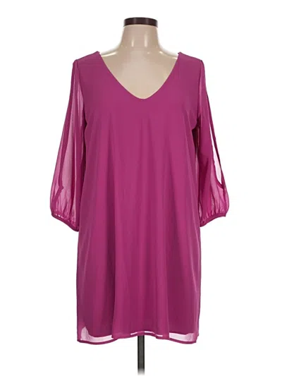 Pre-owned Lulus Casual Dress In Burgundy