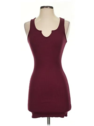 Pre-owned Lulus Casual Dress In Burgundy