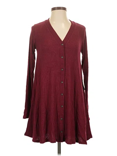 Pre-owned Lulus Casual Dress In Burgundy