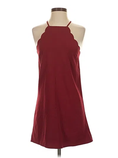 Pre-owned Lulus Casual Dress In Burgundy