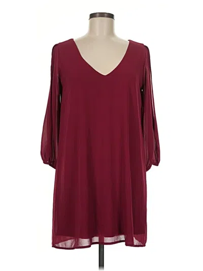 Pre-owned Lulus Casual Dress In Burgundy