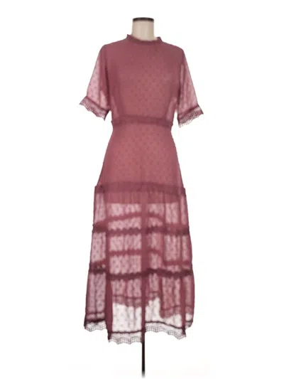 Pre-owned Lulus Casual Dress In Burgundy