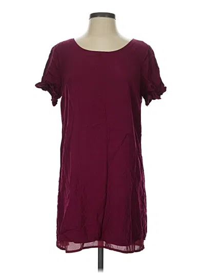 Pre-owned Lulus Casual Dress In Burgundy