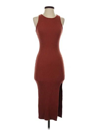 Pre-owned Lulus Casual Dress In Burgundy