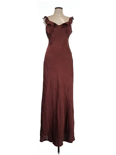 Pre-owned Lulus Casual Dress In Burgundy