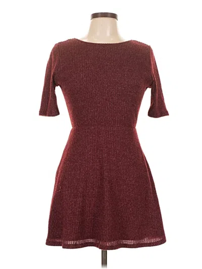 Pre-owned Lulus Casual Dress In Burgundy