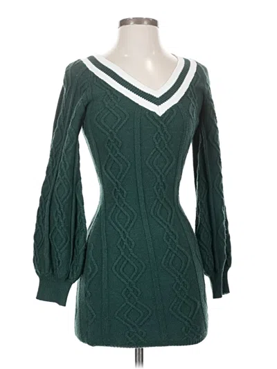 Pre-owned Lulus Casual Dress In Green