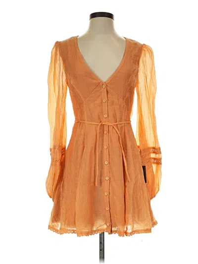 Pre-owned Lulus Casual Dress In Orange