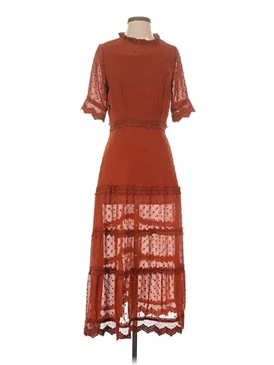 Pre-owned Lulus Casual Dress In Orange