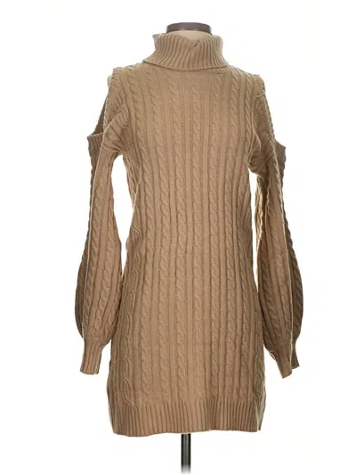 Pre-owned Lulus Casual Dress In Tan
