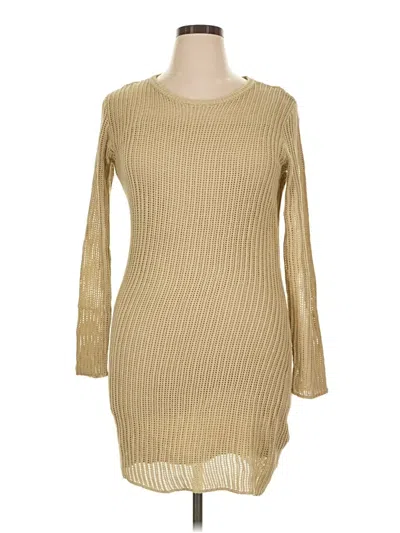 Pre-owned Lulus Casual Dress In Tan