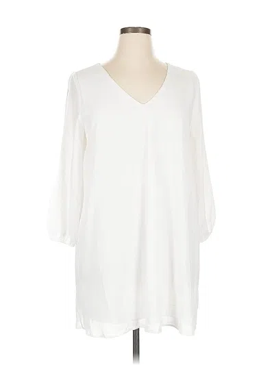 Pre-owned Lulus Casual Dress In White