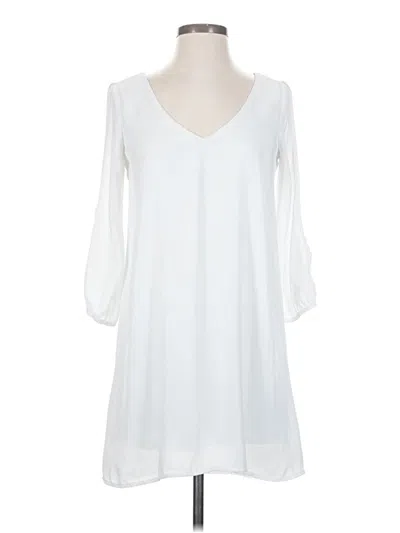 Pre-owned Lulus Casual Dress In White