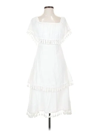 Pre-owned Lulus Casual Dress In White