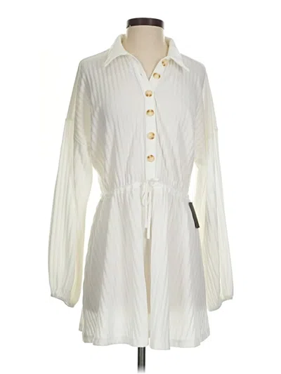 Pre-owned Lulus Casual Dress In White