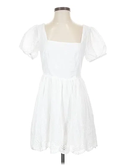 Pre-owned Lulus Casual Dress In White