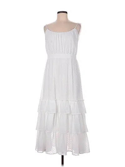 Pre-owned Lulus Casual Dress In White