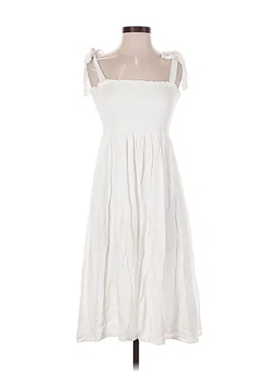 Pre-owned Lulus Casual Dress In White