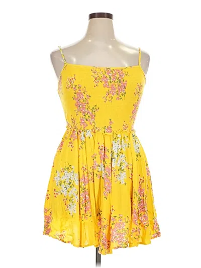 Pre-owned Lulus Casual Dress In Yellow