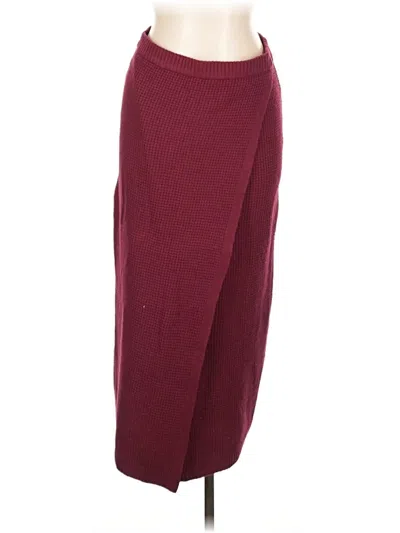 Pre-owned Lulus Casual Skirt In Burgundy