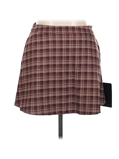 Lulus Casual Skirt In Burgundy