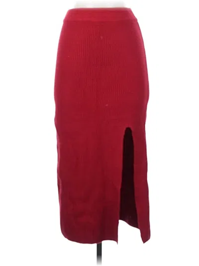 Pre-owned Lulus Casual Skirt In Burgundy