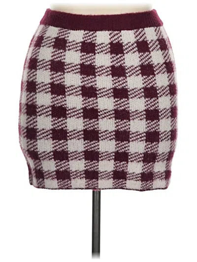 Pre-owned Lulus Casual Skirt In Burgundy