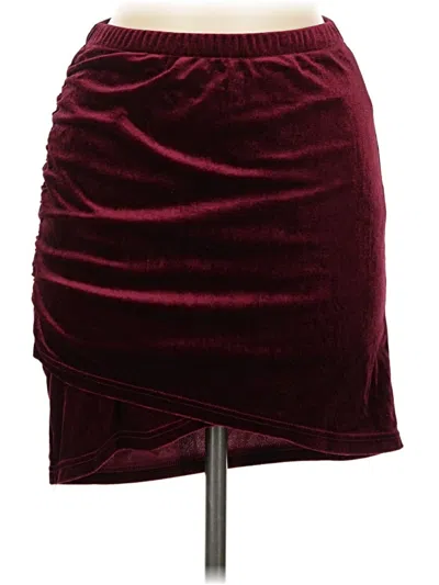 Pre-owned Lulus Casual Skirt In Burgundy