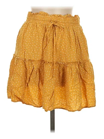 Pre-owned Lulus Casual Skirt In Yellow