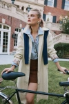 Lulus Cazzie Beige Twill Button-front Collared Trench Coat In White