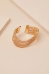LULUS CHIC MOTIVATION GOLD WAVY LAYERED CUFF BRACELET