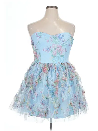 Pre-owned Lulus Cocktail Dress In Blue