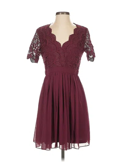 Pre-owned Lulus Cocktail Dress In Burgundy