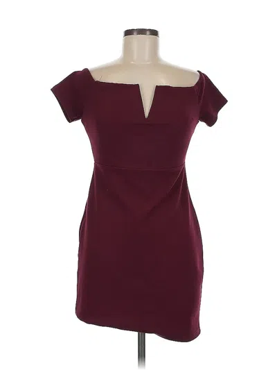 Pre-owned Lulus Cocktail Dress In Burgundy