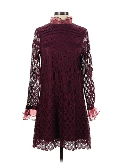 Pre-owned Lulus Cocktail Dress In Burgundy