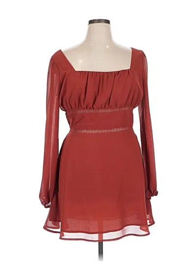Pre-owned Lulus Cocktail Dress In Burgundy
