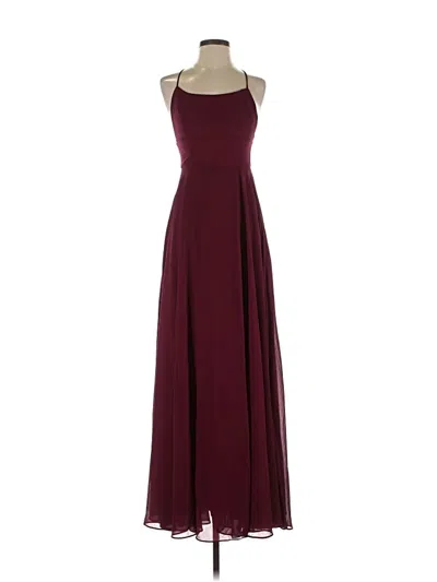 Pre-owned Lulus Cocktail Dress In Burgundy