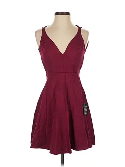 Pre-owned Lulus Cocktail Dress In Burgundy